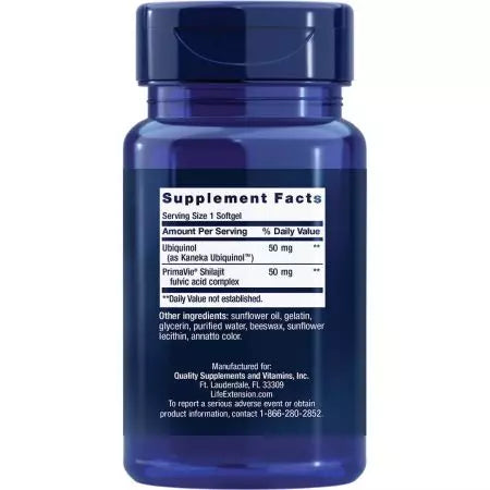 Extensão da vida super ubiquinol coq10 com suporte mitocondrial aprimorado 50 mg 30 softgels