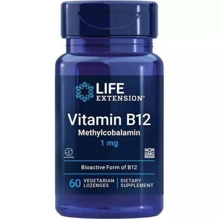 Life Extension Vitamin B12 Methylcobalamin 1 mg 60 Vegetarian Lozenges