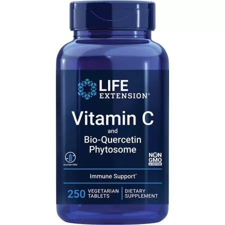 Extensión de la vida vitamina C y bioquercetina Fitosoma 250 tabletas vegetarianas