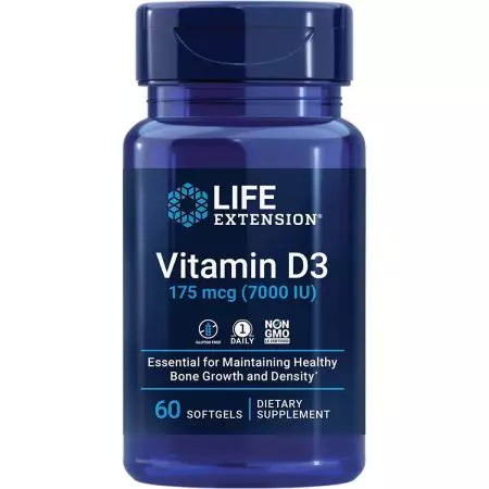 Elupikendus D3 -vitamiin 175 mcg (7000 RÜ) 60 pehmetgelli