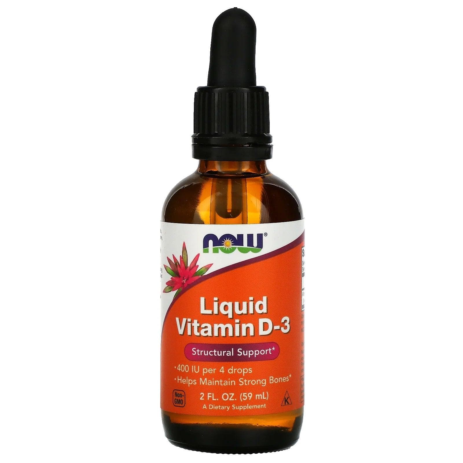 Liquid Vitamin D3 60ml - Now Foods - welzo