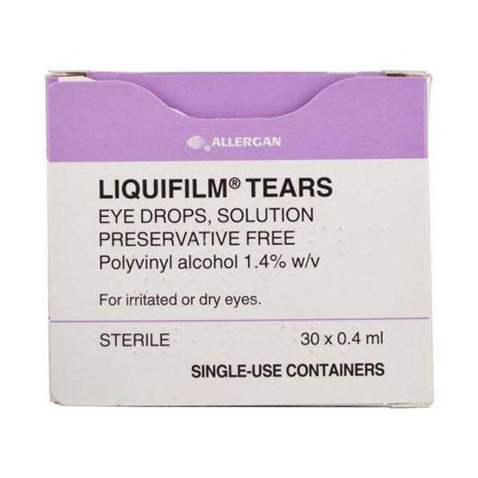 Liquifilm Tears Eye Drops Preservative-free 0.4ml Pack of 30 - welzo