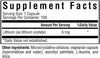 Lithium Orotate - 5 mg - 100 veg caps - Seeking Health - welzo