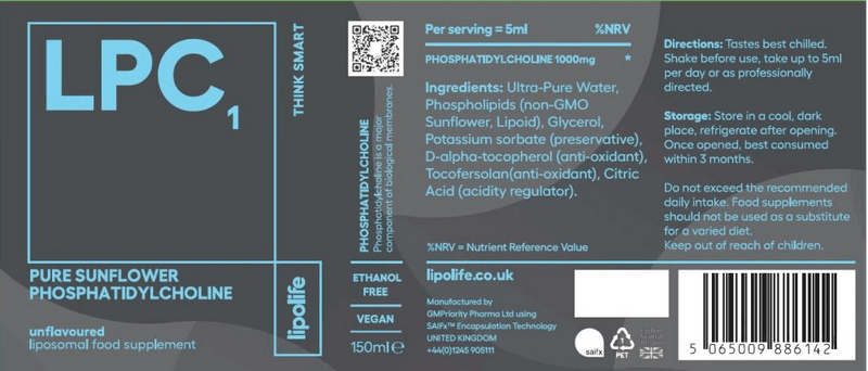 Pure PC (Sunflower) LPC1 150ml - Lipolife
