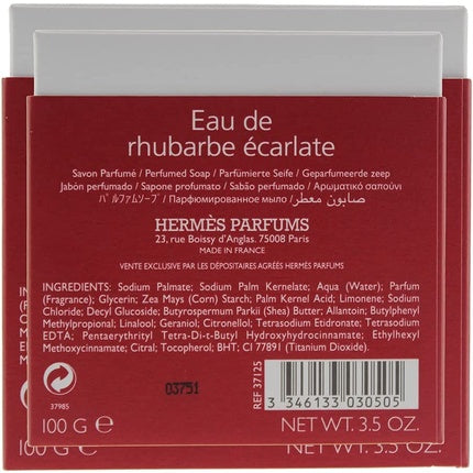 Hermes Eau De Rhubarbe Ecarlate Scented Soap 100g