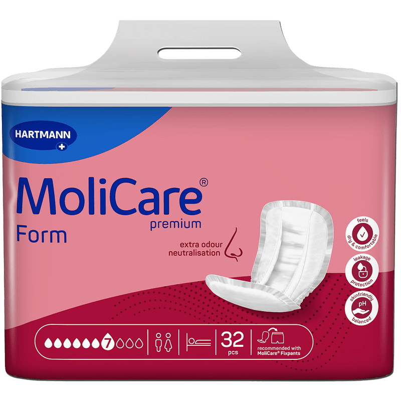 MoliCare Premium Form Pads 7 Drops Pack of 32 - welzo