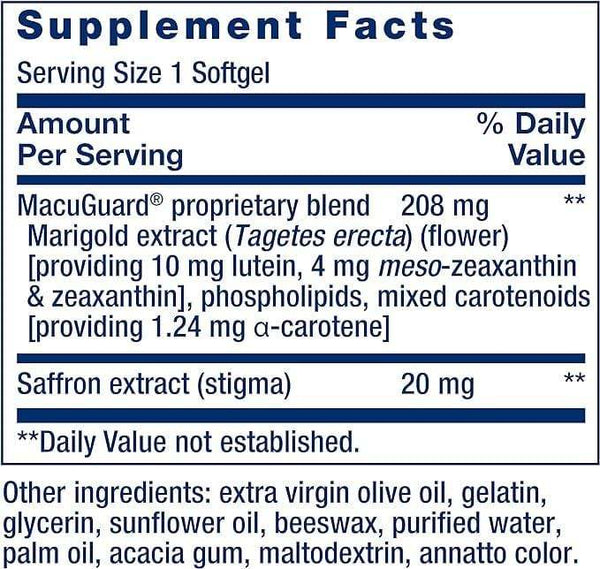 Macuguard™ Ocular Support 60 softgels - Life Extension - welzo