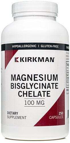 Magnesium-Bisglycinate Chelate - Hypoallergenic - 250 Capsules - Kirkman Laboratories - welzo