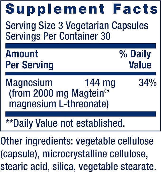 Magnesium L-Threonate - Neuro-Mag - 90 Veg Caps - Life Extension - welzo