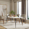 120 cm witte hoogglans eettafel - Frias Modern Chrome Base & Chunky Legs (Copy)