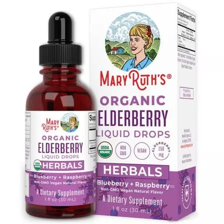 Maryruth Elderberry Drops (jagodowe + malin) 1 uncja