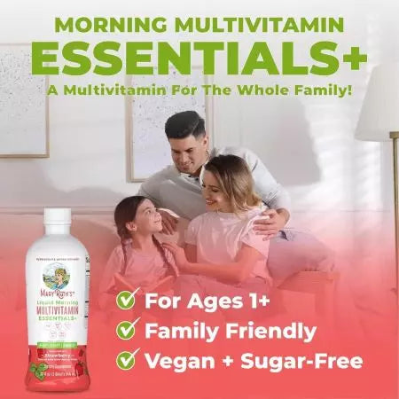 Maryruth Liquid Morning Multivitamin Essentials+, Strawberry, 32 oz (946 ml)