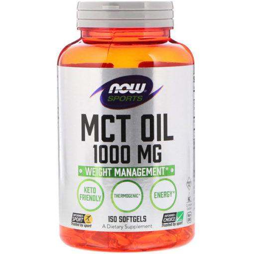 MCT Oil 1000mg, 150 Softgels - Now Foods (Sports) - welzo