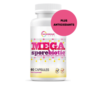 Microbiome Labs MegaSporeBiotic Plus Antioxidants 60 capsules spore probiotic with carotenoids, UK