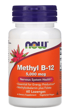 Methyl B12 5000mcg, 60 Lozenges - Now Foods - welzo