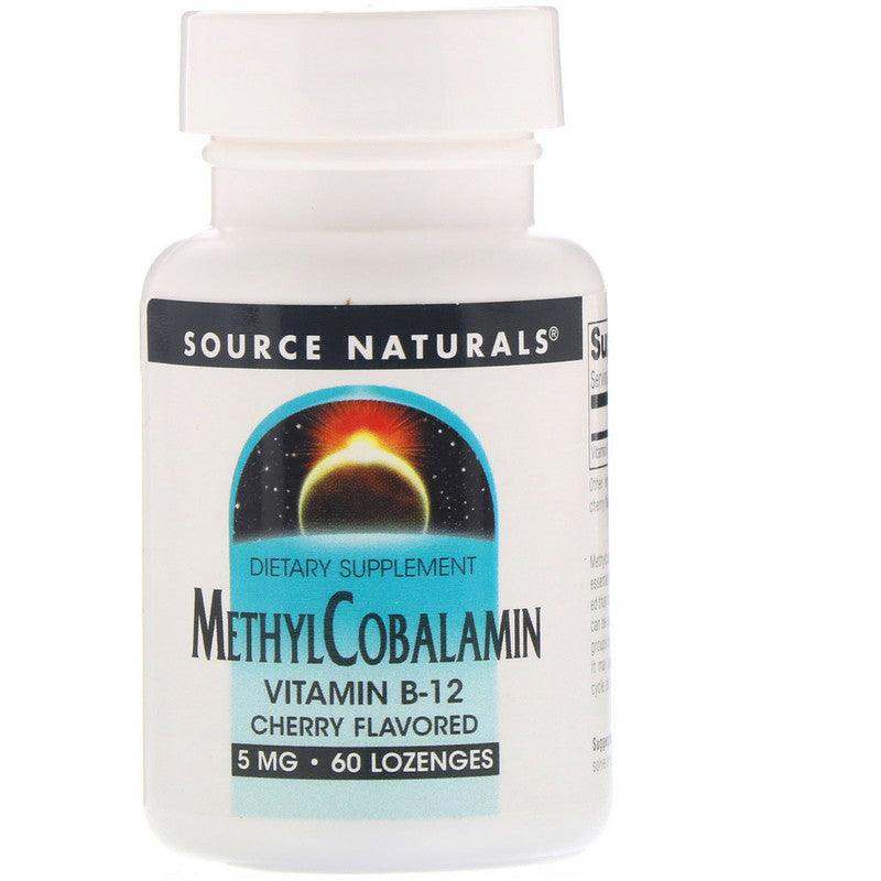 MethylCobalamin, Cherry Flavored, 5 mg, 60 Tablets - Source Naturals - welzo