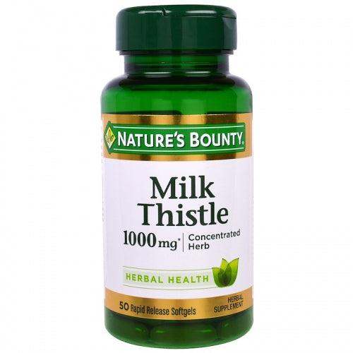 Milk Thistle, 1000 mg*, 50 Rapid Release Softgels - Nature's Bounty - welzo