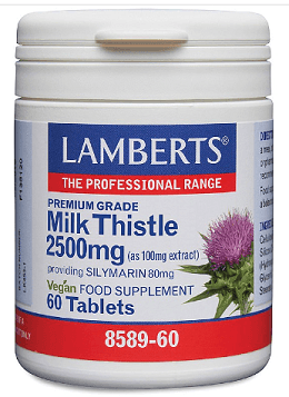 Milk Thistle 2500mg, 60 tabs - Lamberts - welzo