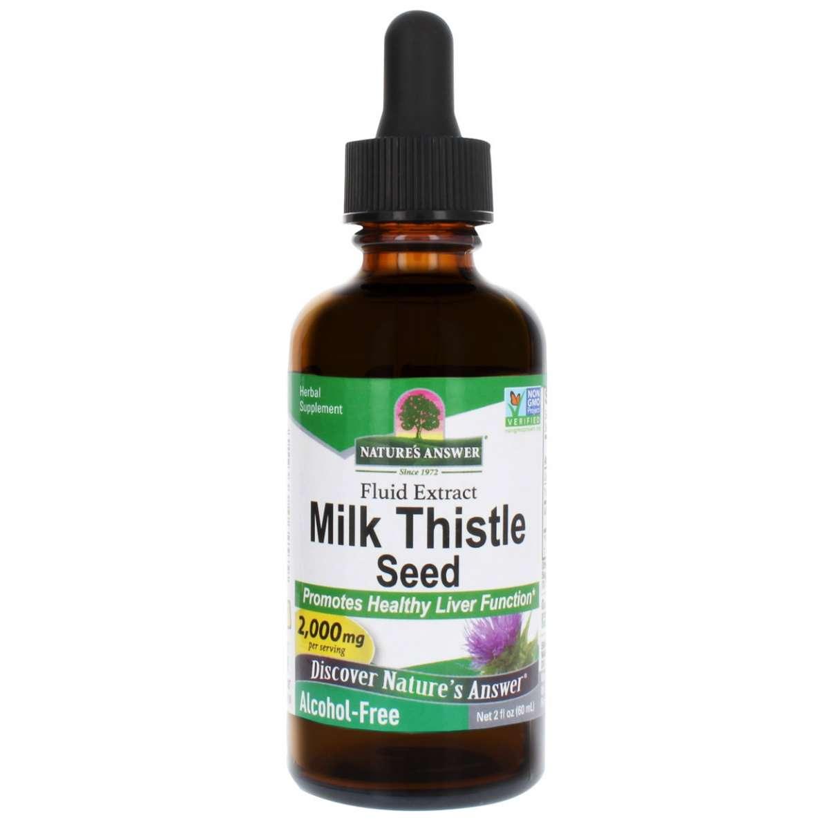 Milk Thistle (Alcohol Free) 2,000 mg, 2 fl oz (60 ml) - Nature's Answer - welzo