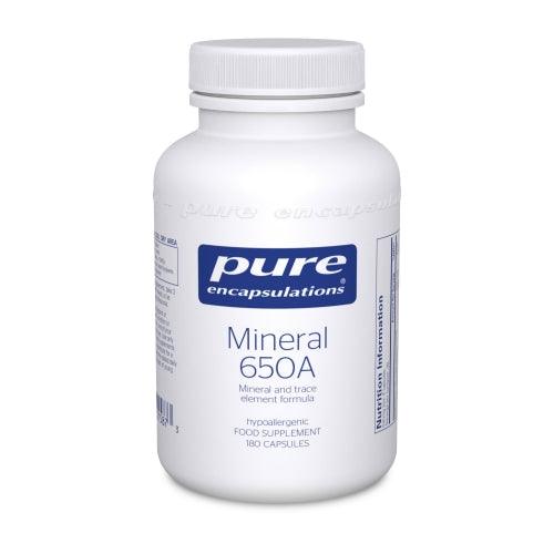 Mineral 650A 180 veg caps - Pure Encapsulations - welzo