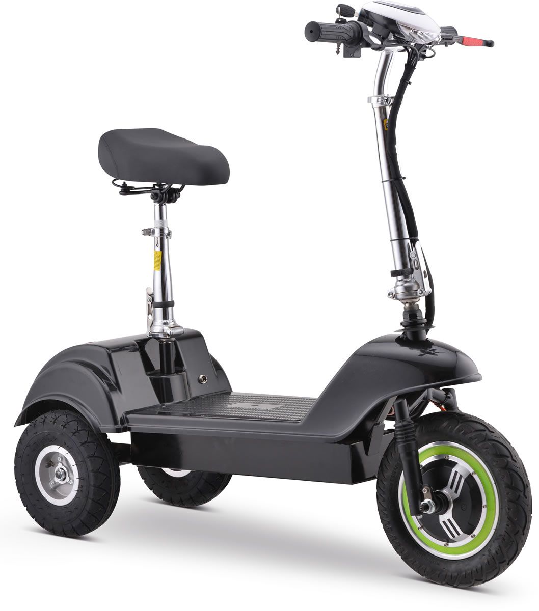 Folding 3-Wheel Electric Mobility Scooter With Seat – Pavement Legal Travel-Friendly