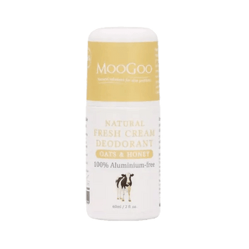 MooGoo Natural Fresh Cream Deodorant Oats & Honey 60ml - welzo