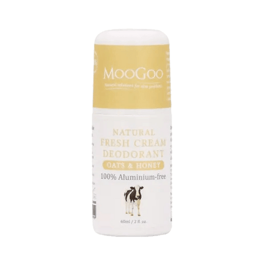 MooGoo Natural Fresh Cream Deodorant Oats & Honey 60ml - welzo