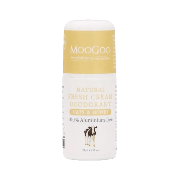 MooGoo Natural Fresh Cream Deodorant Oats & Honey 60ml - welzo