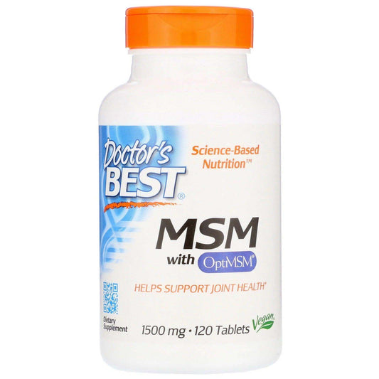 MSM with OptiMSM 1500mg, 120 Tablets - Doctor's Best - welzo