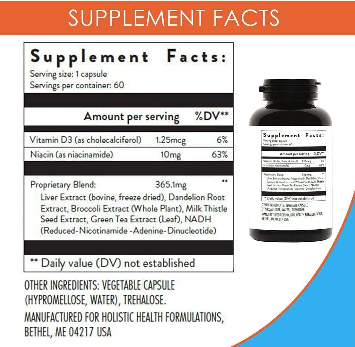 MTHFR A1298C+ Liver Support 60 Capsules - Holistic Health - welzo