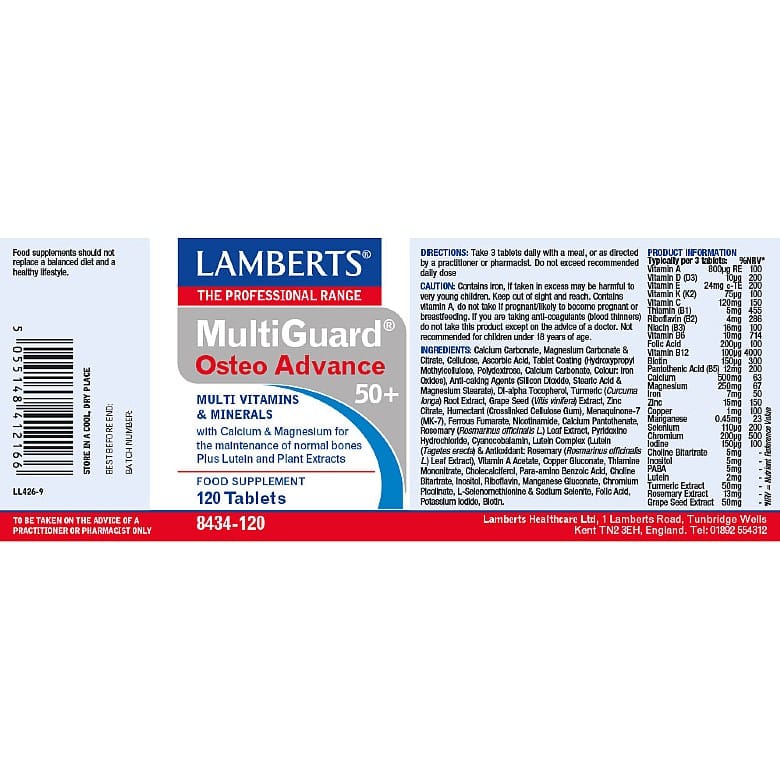 Lamberts Multi-Guard OsteoAdvance 50+ – 120 compresse – immagine 4