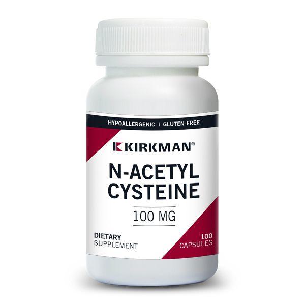 N-Acetyl Cysteine 100mg (Hypoallergenic), 100 Capsules - Kirkman Laboratories - welzo