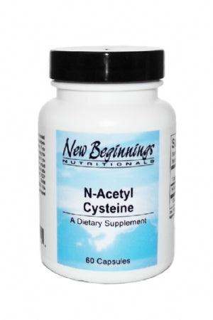 N-Acetyl Cysteine 500 mg - 60 Capsules - New Beginnings - welzo