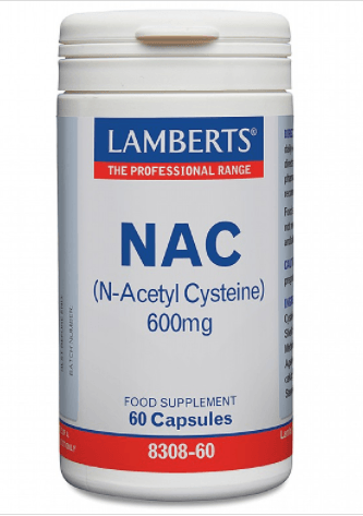 N-Acetyl Cysteine (NAC) 600 mg 60 Caps - Lamberts - welzo