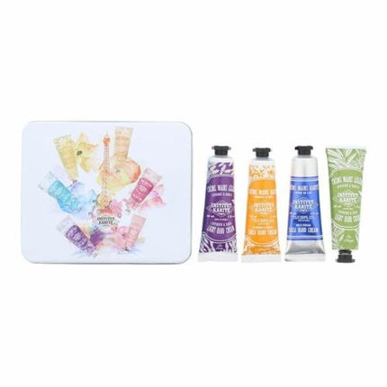 Institut Karite Paris Shea Gift Set Hand Cream 30ml Lavender Almond & Honey Milk Cream Verbana - Pack of 4