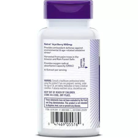 Natrol Acai Berry 1.000mg 75 veggie κάψουλες