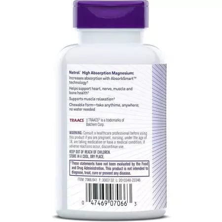 Natrol High Absorption Magnesium 250mg 60 Chewable Tablets