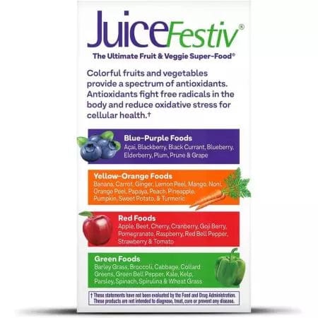 Natrol JuiceFestiv, Daily Fruits & Daily Veggie 2 Bottles, 60 Capsules Each