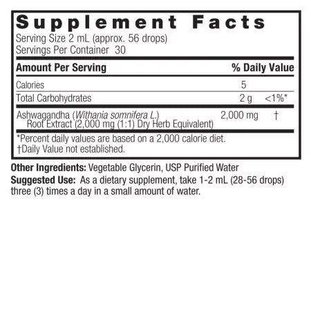 Nature's Answer Ashwagandha Root 2,000mg 2 Oz (60ml)