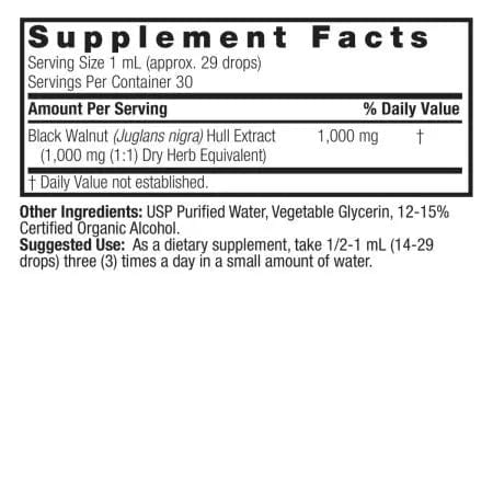 Nature's Answer Black Walnut Extract 1,000mg Low Alcohol 1 Oz (30ml)