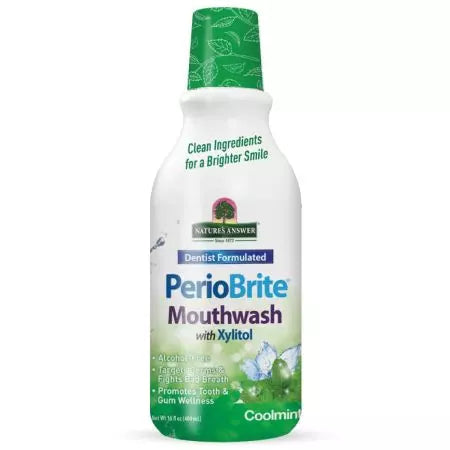 Het antwoord van de natuur periobrite mondwater koele munt 16 oz (480 ml)