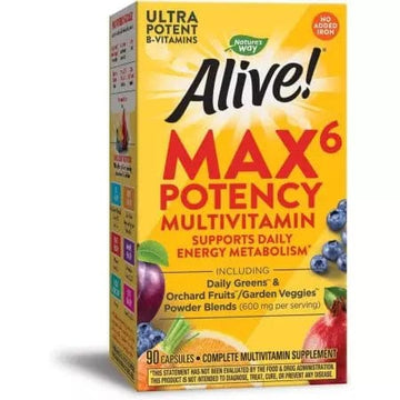 Nature's Way Alive! Max6 Potency Multivitamin 90 Capsules