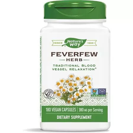 Природата Way Feverfew Herb 380mg 180 вегански капсули