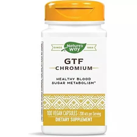 Nature's Way GTF Chromium 200 mcg 100 Vegan Capsules