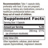 Nature's Way GTF Chromium 200mcg 100 Vegan Capsules