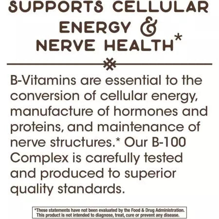 Nature's Way Vitamin B100 Complex 100 kapsul