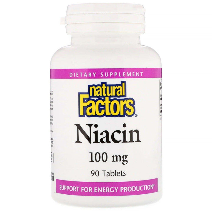 Niacin 100mg, 90 Tablets - Natural Factors - welzo