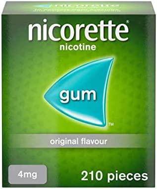 Nicorette 4mg Original Gum Nicotine 210 Pieces (Stop Smoking Aid) - welzo