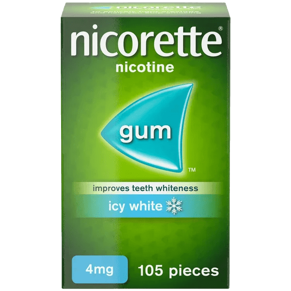 Nicorette Icy White Gum Nicotine (Stop Smoking Aid) - welzo