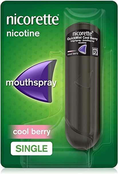 Nicorette QuickMist Cool Berry Mouth Spray Nicotine (Stop Smoking Aid) - welzo